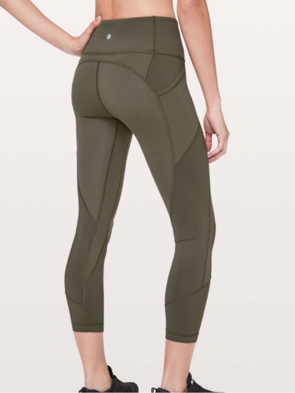 Lululemon All The Right Places Leggings Size 10 Green With Pockets High Rise